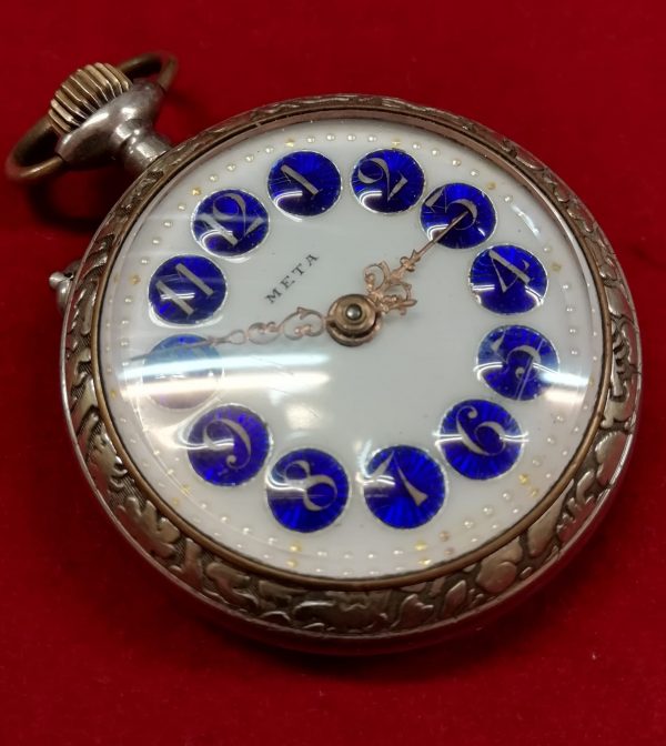 Reloj bolsillo lepine niquel y cromo esfera ric6