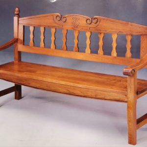 Escaño en madera maciza de CASTAÑO