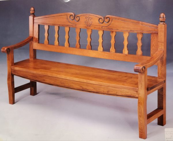 Escaño en madera maciza de CASTAÑO