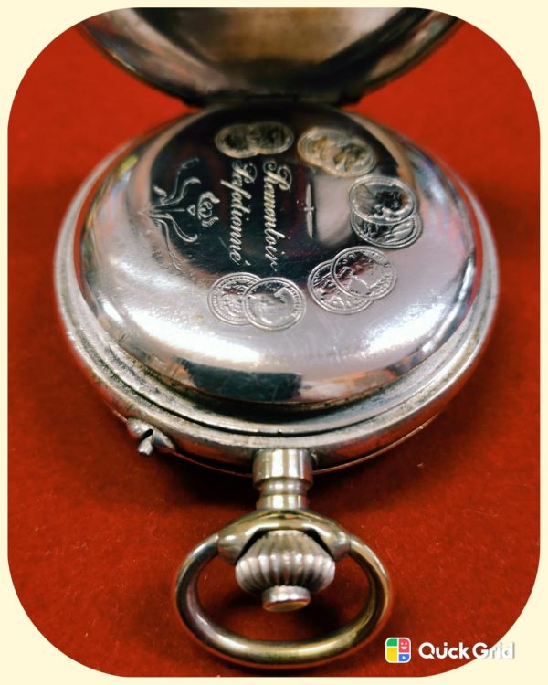 Reloj bolsillo níquel y cromo, ff S XIX pp S XX. Saboneta, tres tapas6