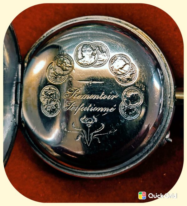 Reloj bolsillo níquel y cromo, ff S XIX pp S XX. Saboneta, tres tapas7