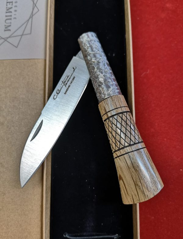 Navaja de Taramundi CQ PREMIUM Roble Cruzadillo Texturizada - Imagen 5