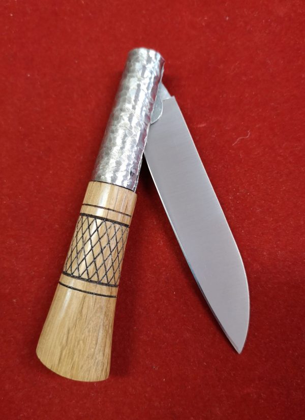 Navaja de Taramundi CQ PREMIUM Roble Cruzadillo Texturizada - Imagen 2