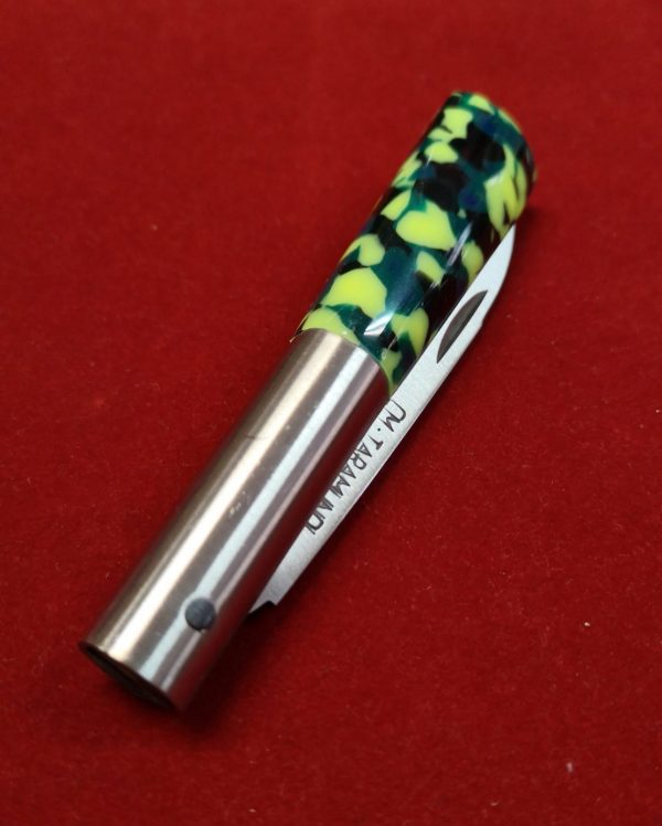 Navaja CM metraquilato amarillo y verde