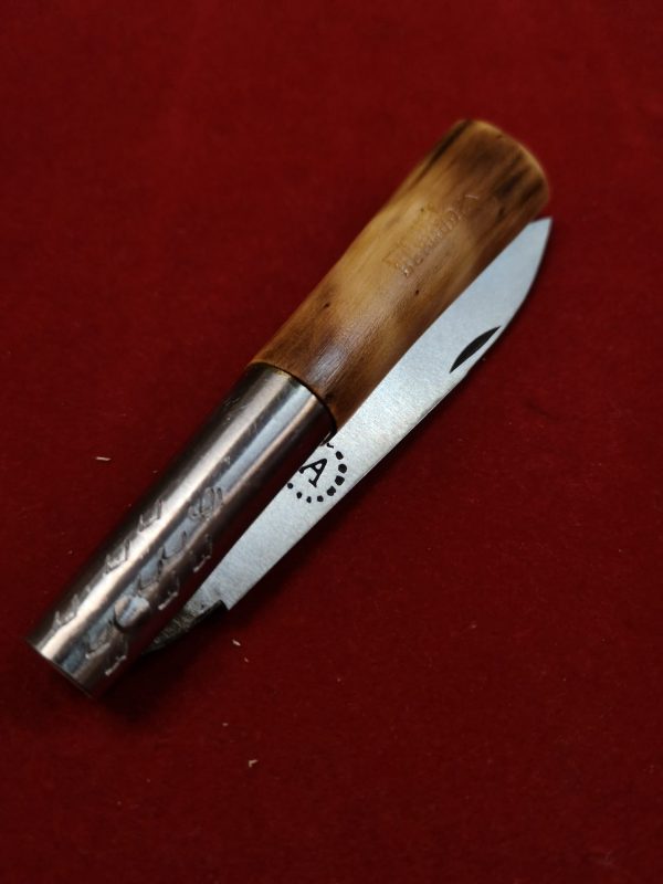 Navaja J. L. Bermúdez quemada punta recta 8-9 cm