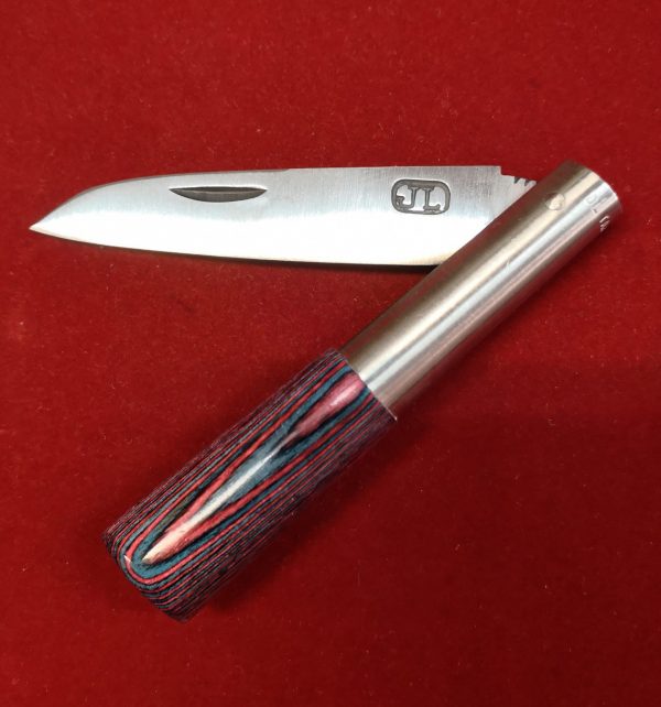 Navaja JL laminada Roja-Azul 7-8 cm