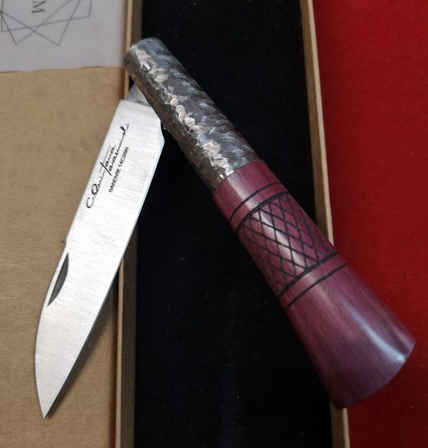 Navaja PREMIUM CQ Amaranto Cruzadillo Texturizada