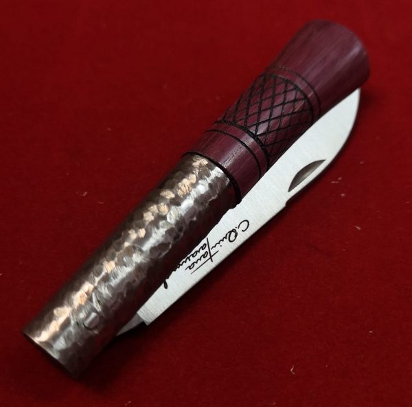 Navaja PREMIUM CQ Amaranto Cruzadillo Texturizada2