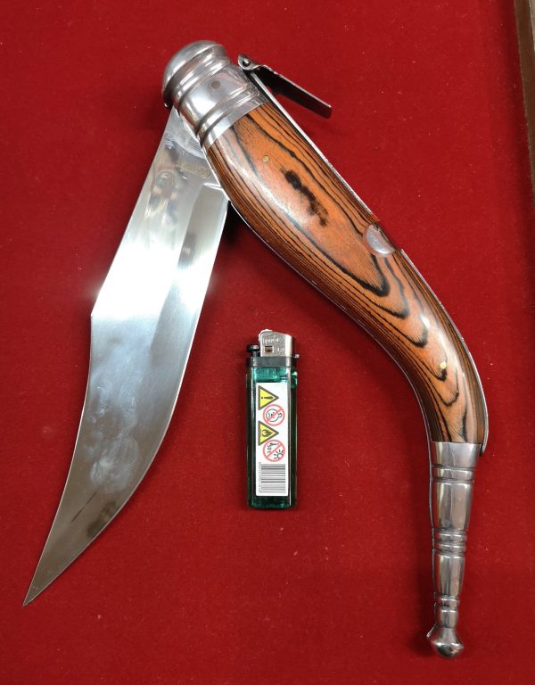 Navaja XXL Bandolera Carraca stamina madera3