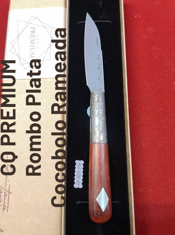 Navaja CQ PREMIUM Rameada Plata COCOBOLO1