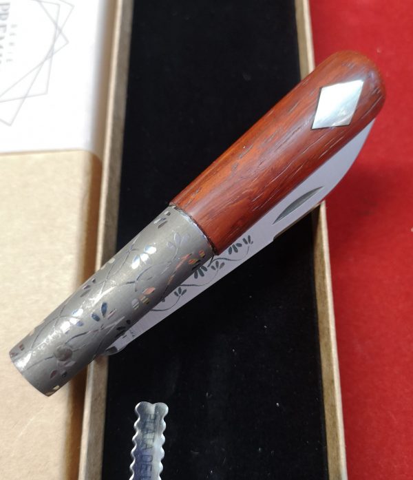 Navaja CQ PREMIUM Rameada Plata COCOBOLO2