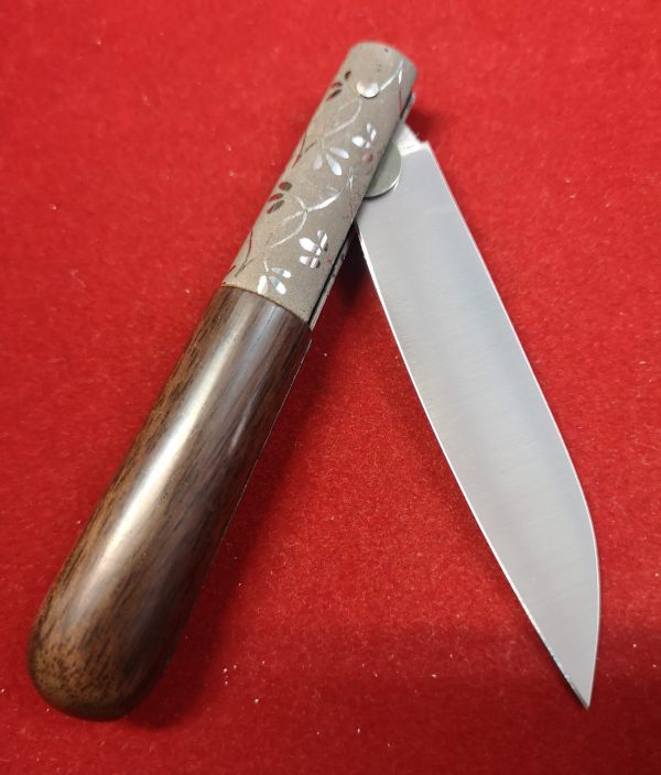 Navaja CQ PREMIUM Rameada Plata Ébano verde3